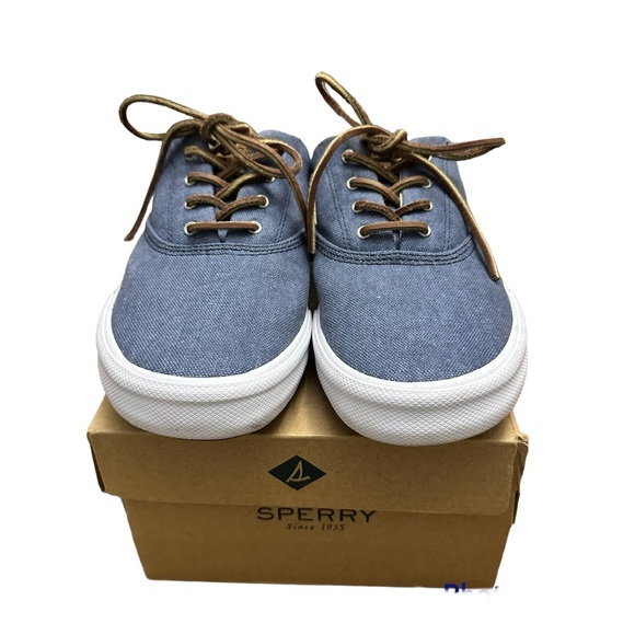 SPERRY MEN’S CANVAS SNEAKER | BLUE | SZ 8.5 | - Picture 2 of 10